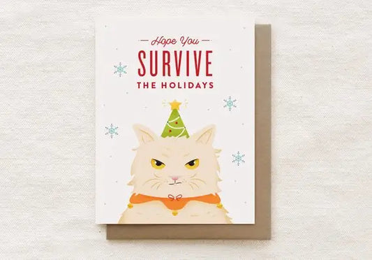 Hope You Survive the Holidays Grumpy Cat Holiday Card