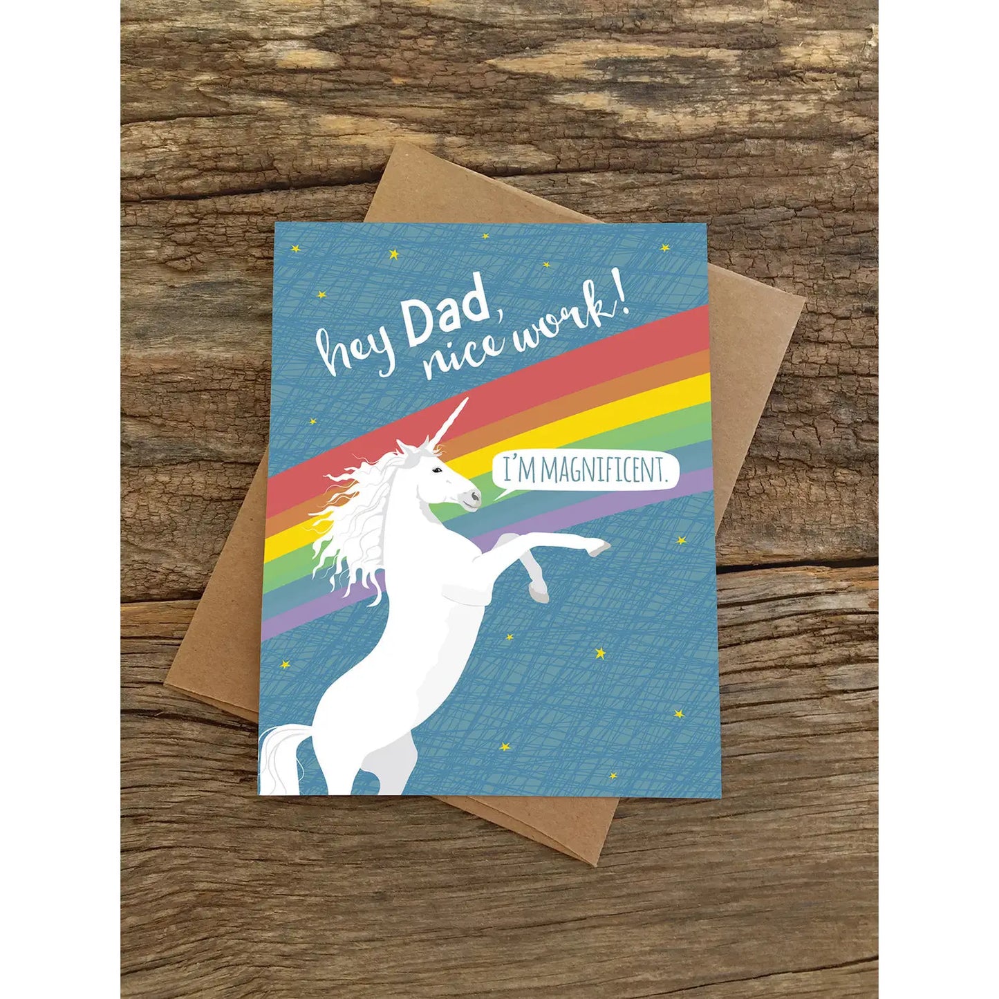 Dad Magnificent Unicorn Card