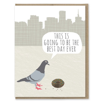 Pigeon Donut Birthday Card