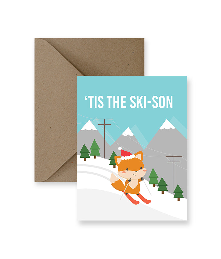Tis The Ski-Son Greeting Card