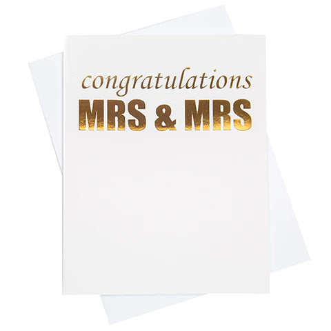 Congratulations Mrs. & Mrs. Card