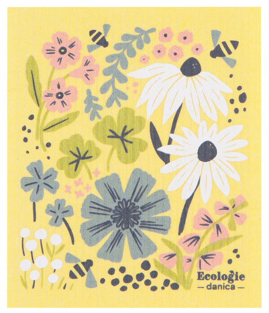 Swedish Dishcloth Bees & Blooms