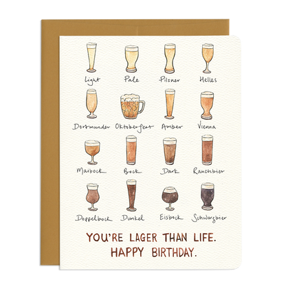 Lager Birthday Card