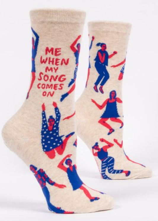 Women’s Crew Socks When My Song Comes On