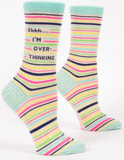 Women’s Crew Socks Shhh… I’m Over Thinking