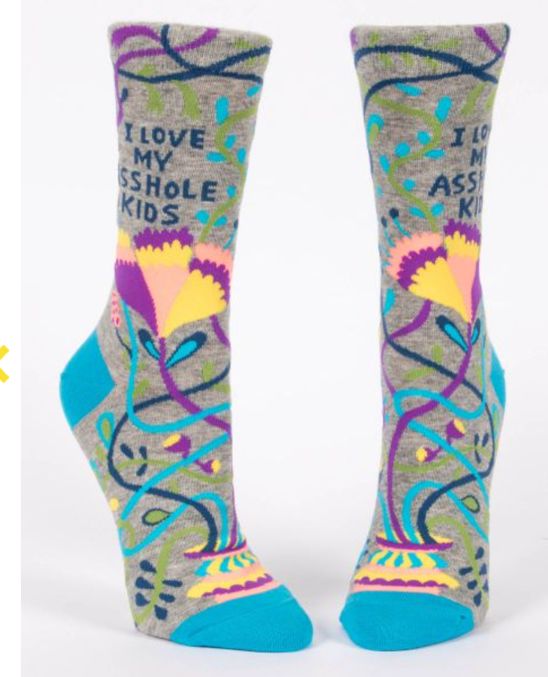 Women’s Crew Socks Love My A*shole Kids