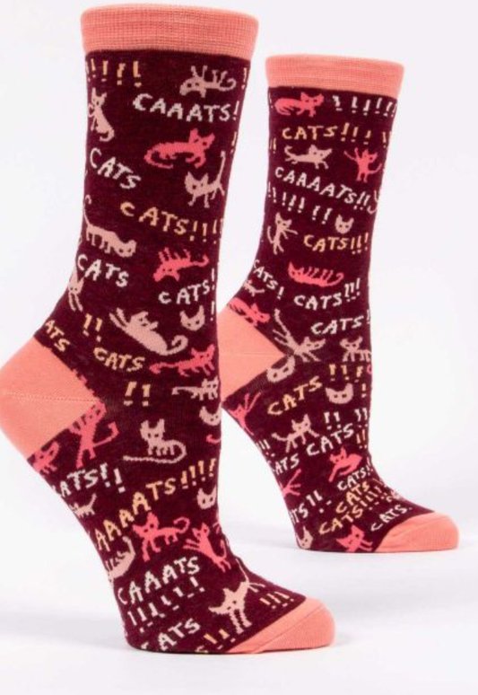 Women’s Crew Socks Cats Cats Cats
