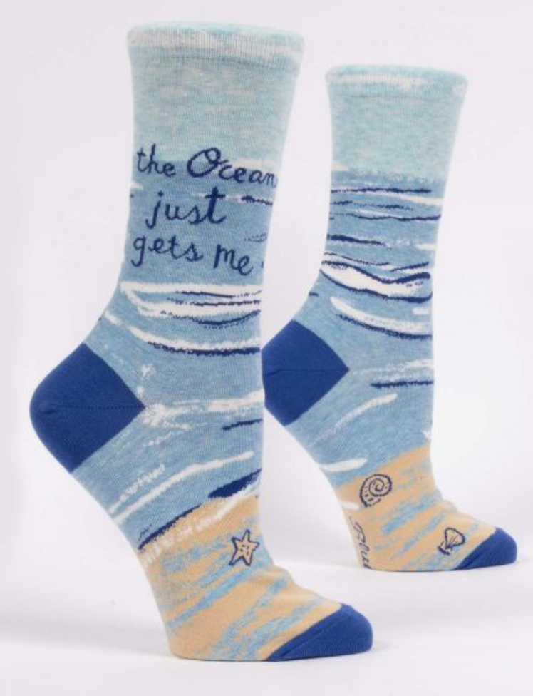 Women's Crew Socks Ocean Gets me