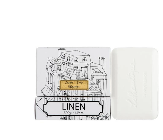 White Boxed Soap Bar Linen