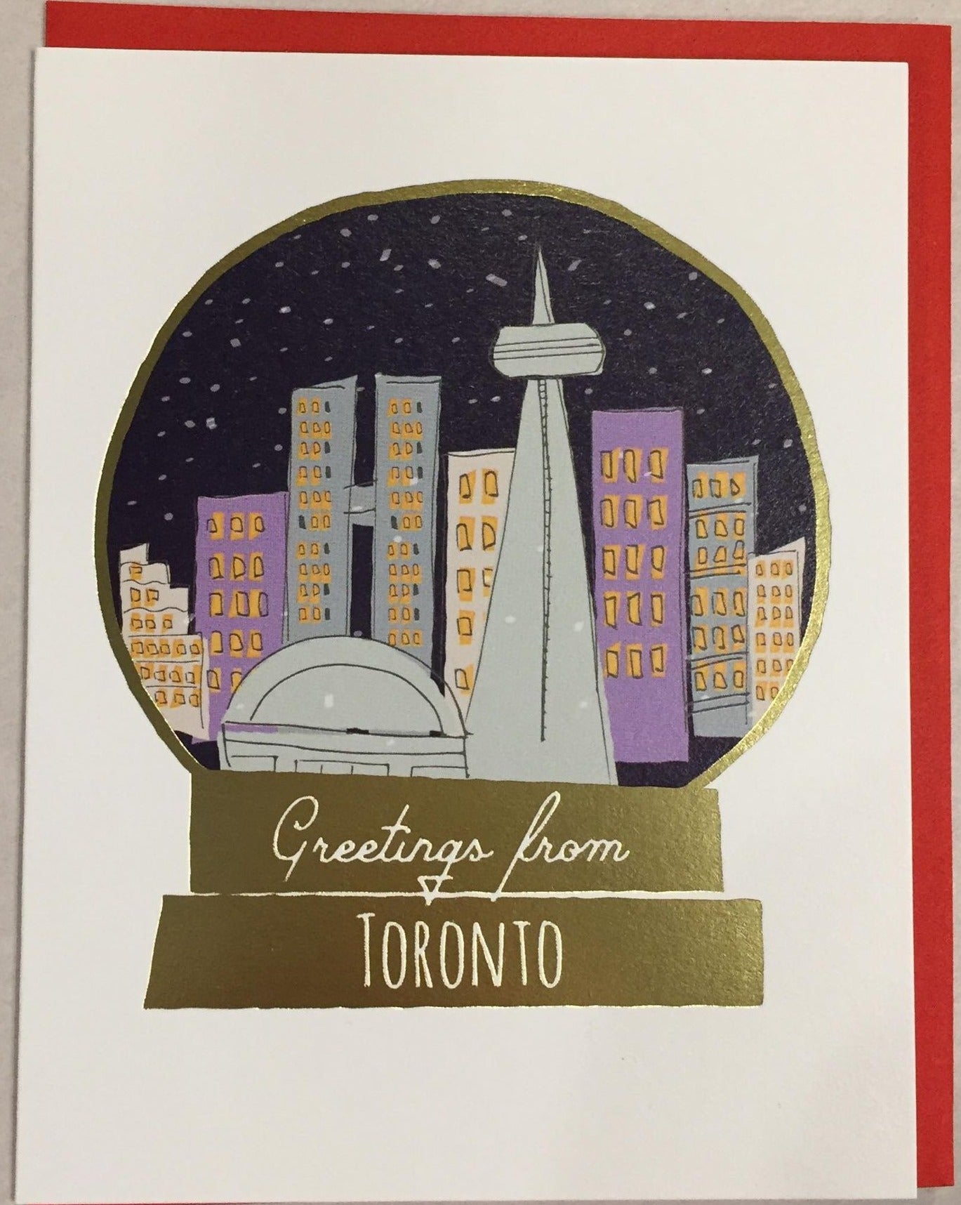 Toronto Snow Globe Card