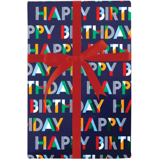 Bold Birthday Roll Wrap