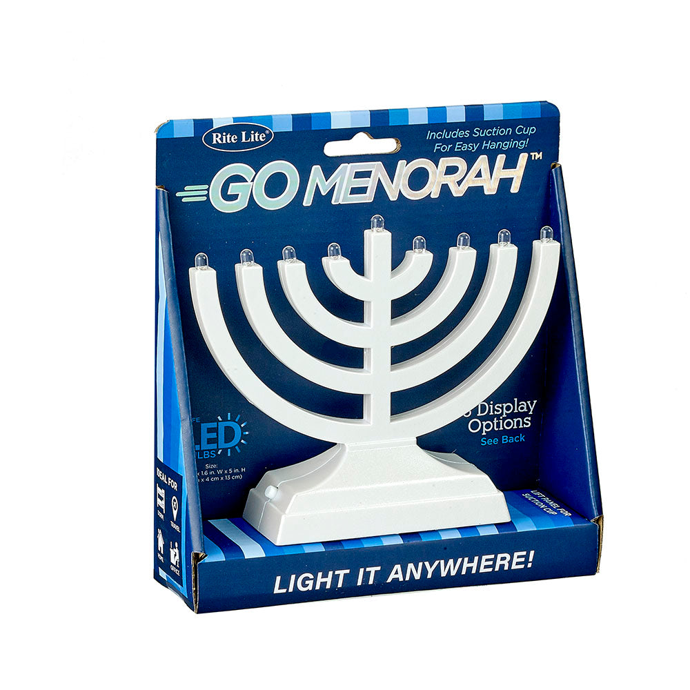 Go Menorah Light It Anywhere Pearl White