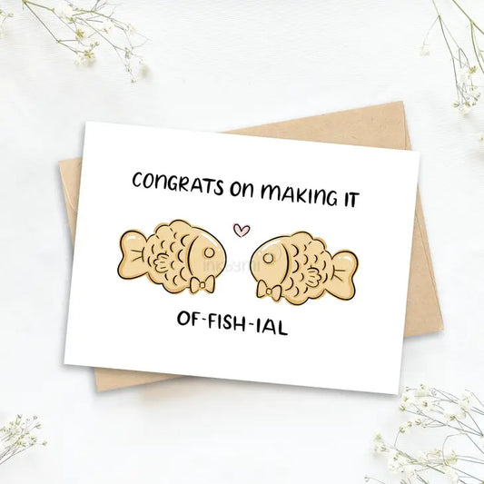 Congrats on Making It Of-Fish-ial Greeting Card