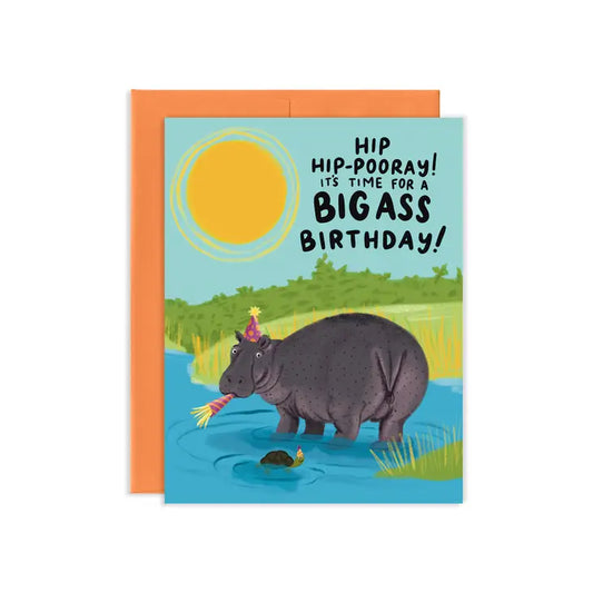 Big Ass Birthday Hippo Greeting Card