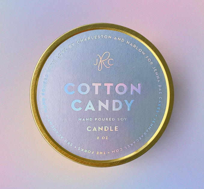8oz Cotton Candy Soy Travel Candle