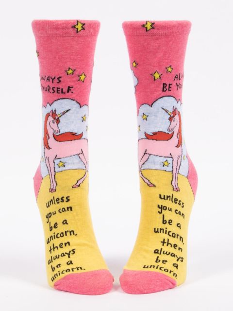 Women's Crew Socks Always Be A Unicorn