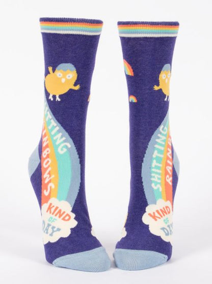 Women's Crew Socks Shitting Rainbows