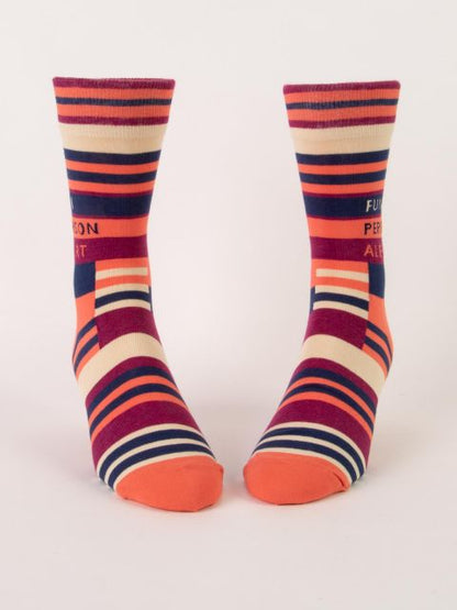 Men's Crew Fun Person Alert Socks