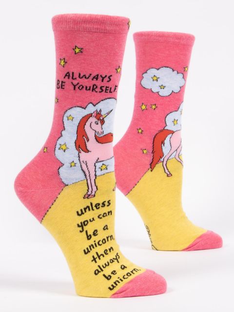 Women's Crew Socks Always Be A Unicorn