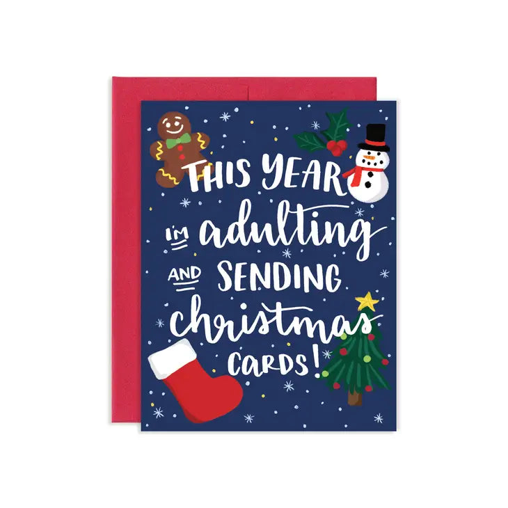 Adulting Christmas Holiday Greeting Card