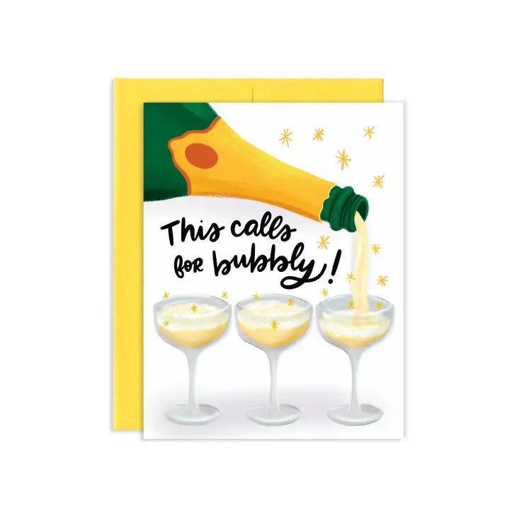 This Calls For Bubbly Congratulations Greeting Card