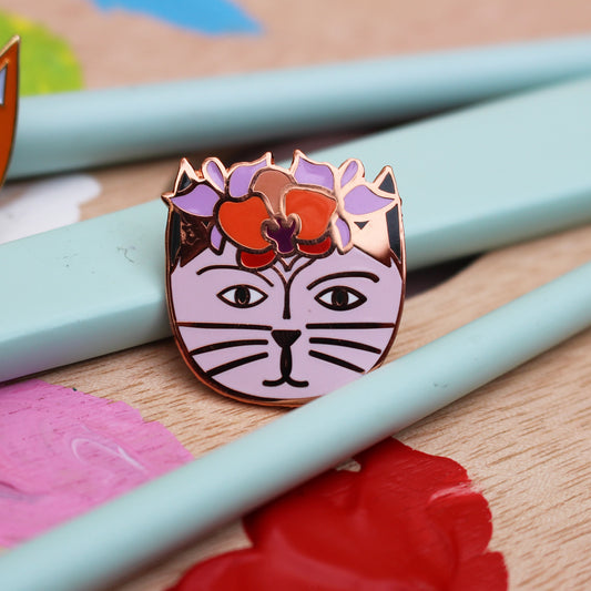 @146 Georgia O'Kitty Cat Artist Pin