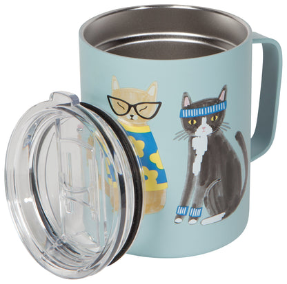 Feline Fine Meander Insulated Mug