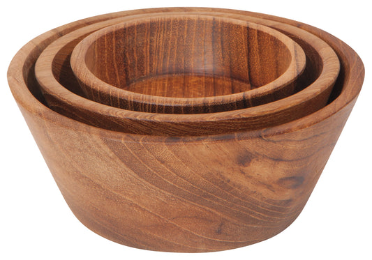 Teak Wood Pinch Bowl Set/3