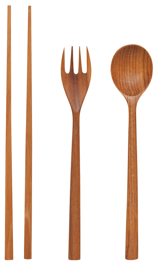 Teak Wood Cutlery Set/3