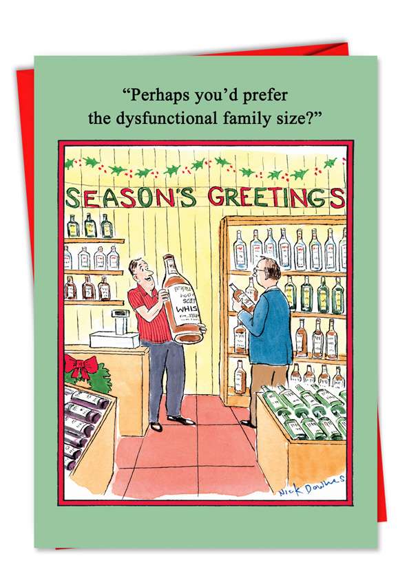 Dysfunctional Family Size XMAS Card