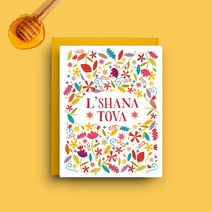 L'Shana Tova Fall Leaves Rosh Hashanah Boxed Cards