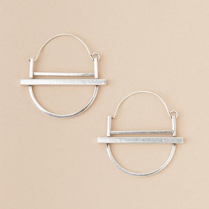 Refined Earring Collection - Saturn Hoop Sterling Silver