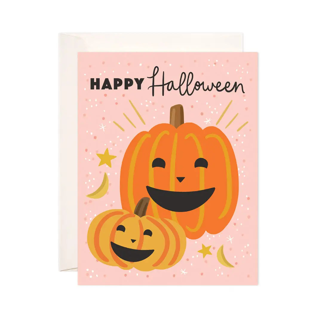Smiling Pumpkins Greeting Card