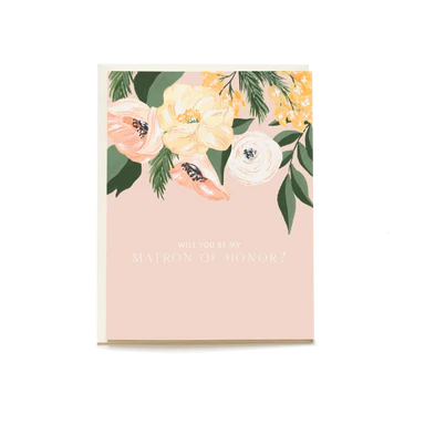 MATRON OF HONOR WEDDING CARD