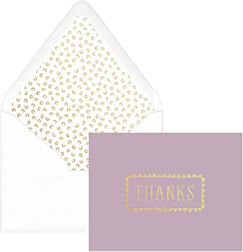 Thank You Boxed Notes Lilac Hand Drawn
