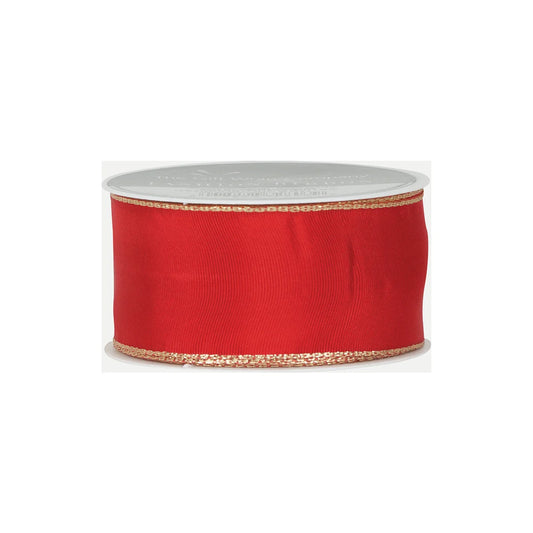 Red Gold Wire Ribbon