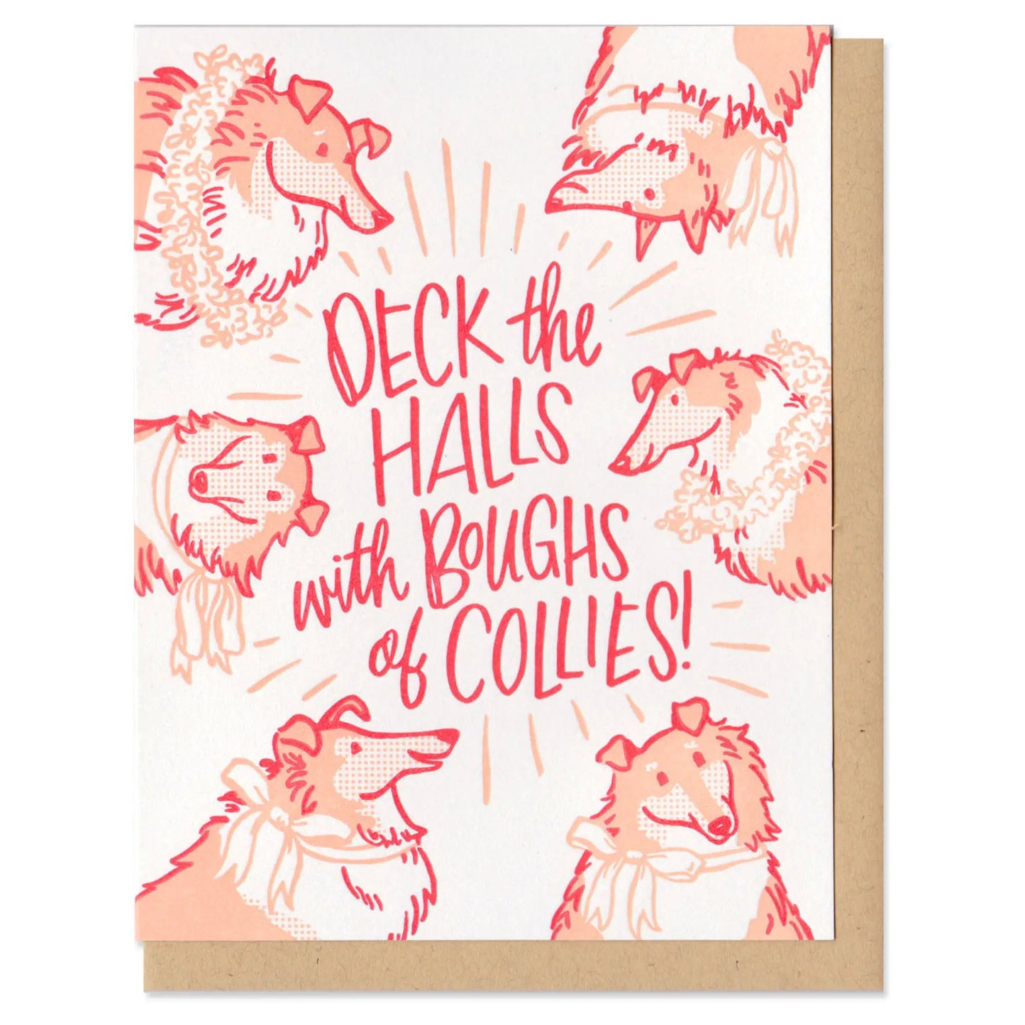 Boughs of Collies Greeting Card