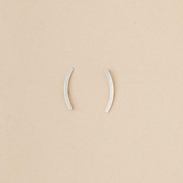 Refined Earring Collection - Comet Curve Sterling Silver