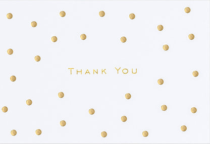Gold Dots Thank You Boxed Cards