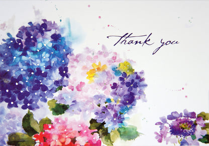 Hydrangeas Thank You Boxed Cards