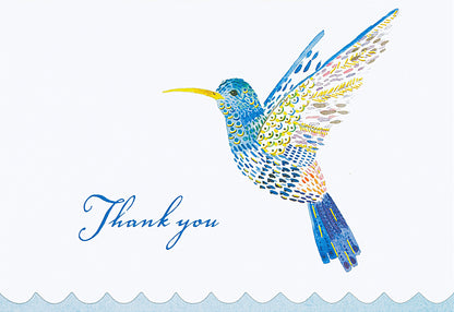 Watercolour Hummingbird Thank You Boxed Cards