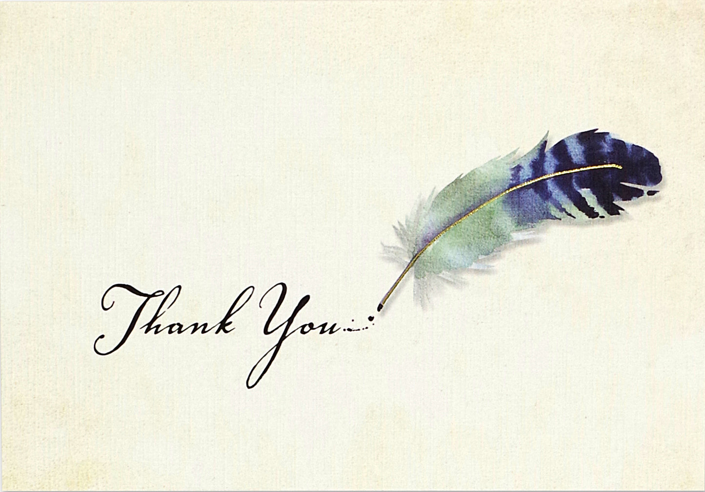 Watercolour Quill Thank You Boxed Cards