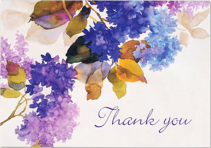 Lilacs Thank You Boxed Cards