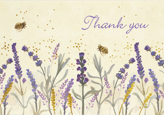 Lavender & Honey Thank You Boxed Card