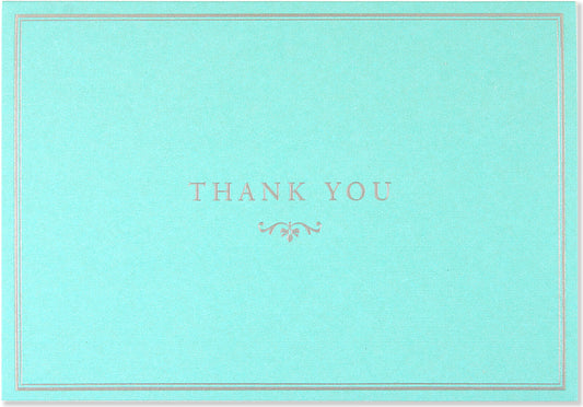 Blue Elegance Thank You Boxed Cards