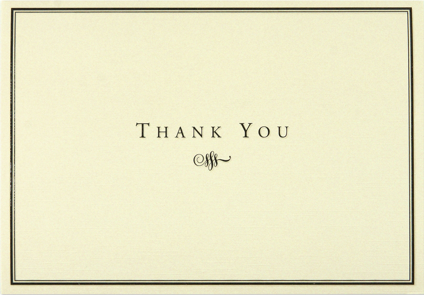Black & Cream Thank You Boxed Cards