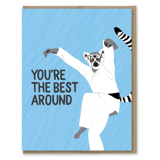 Karate Kid Lemur Card