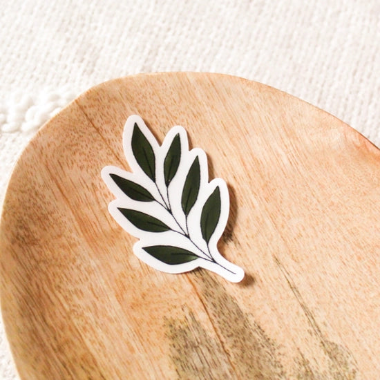 S30 Clear White Ash Leaves Sticker