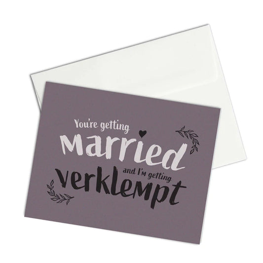 Getting Verklempt Wedding Card