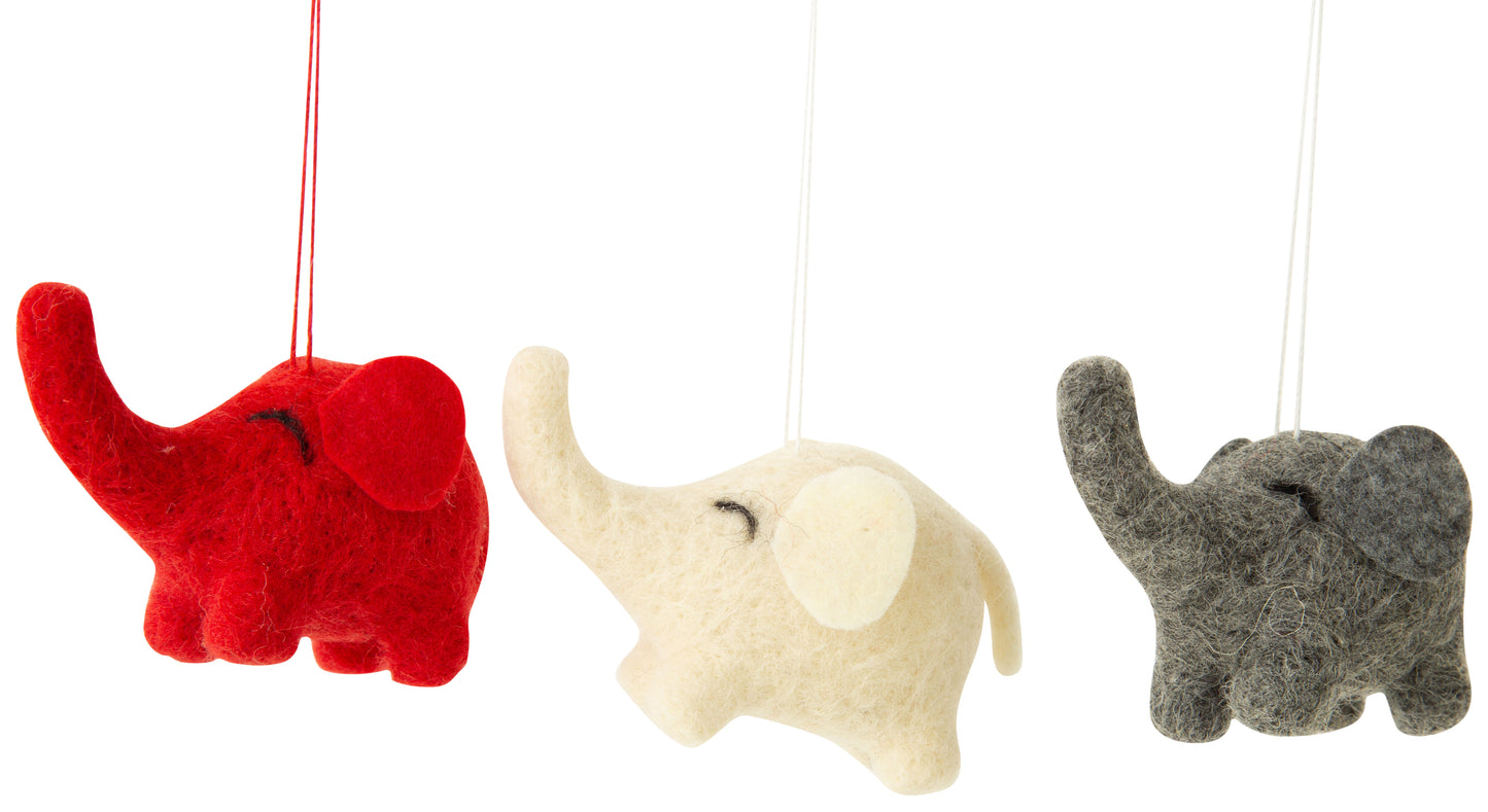 F94 - Felt Mini Elephant Ornament